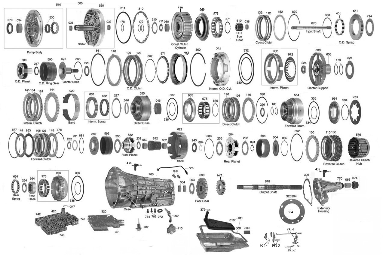 4R100 TRANSMISSION PARTS DIAGRAM VISTA TRANSMISSION PARTS