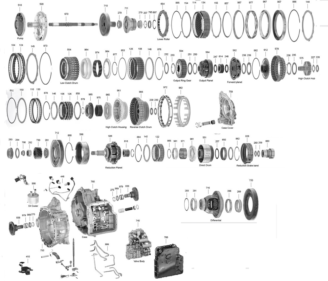 JF506E TRANSMISSION PARTS DIAGRAM VISTA TRANSMISSION PARTS